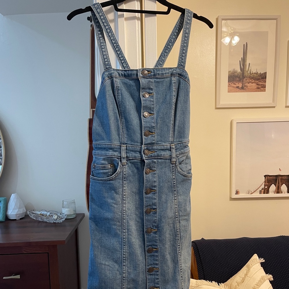 Free People Denim Midi Dress